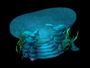 cartoon underwater city - small stone arch 3D मॉडल