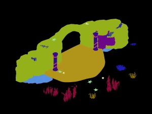 cartoon underwater city - rock arch 01 3D Model
