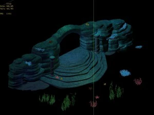 cartoon underwater city - rock arch 01 3D Model