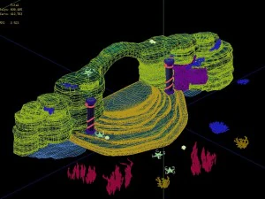 cartoon underwater city - rock arch 01 3D Model