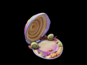 cidade submarina dos desenhos animados - h&aacute; conchas estranhas Modelo 3D