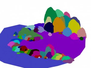 cartoon forest - river bank connection 3D Model