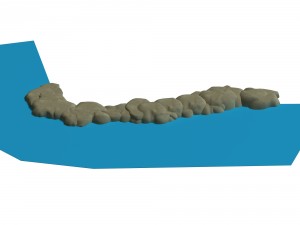 cartoon forest - river bank connection loop Modelo 3D