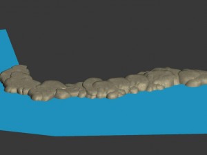 cartoon forest - river bank connection loop Modèle 3D