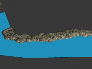 cartoon forest - river bank connection loop 3D Model