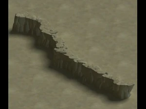 floresta dos desenhos animados - conex&atilde;o de pedra do rio Modelo 3D