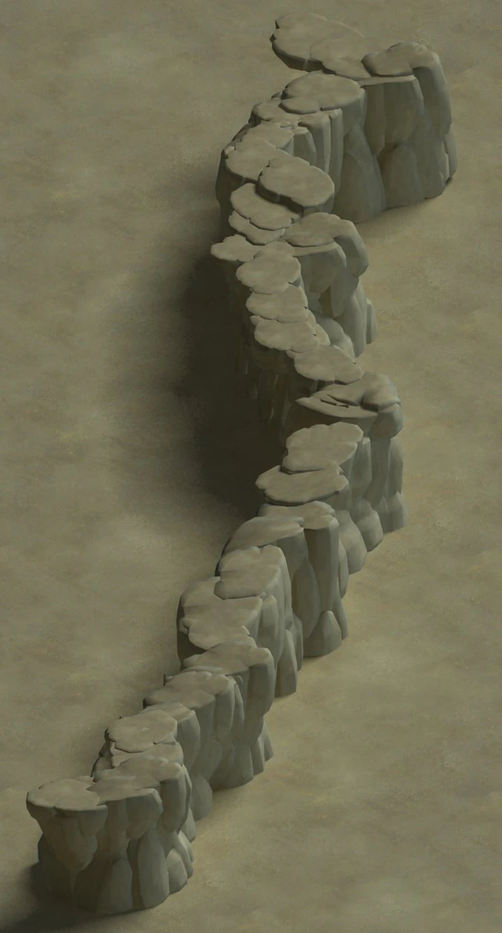 cartoon forest - river stone connection 02 3D Model .c4d .max .obj .3ds .fbx .stl .blend 