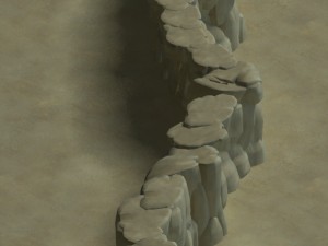 cartoon forest - river stone connection 02 Modelo 3D