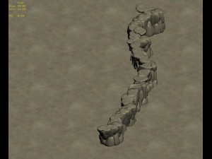 cartoon forest - river stone connection 02 3D Модель