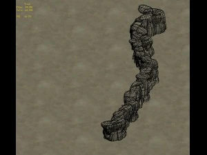 cartoon forest - river stone connection 02 3D Model