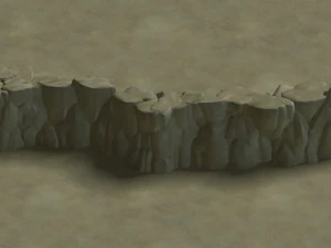 floresta dos desenhos animados - conex&atilde;o de pedra do rio 03 Modelo 3D