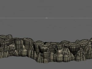 cartoon forest - river stone connection 03 3D Model