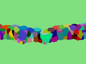 cartoon forest - river stone connection 3D Model