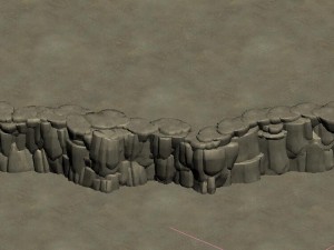 cartoon forest - river stone connection 3D Model