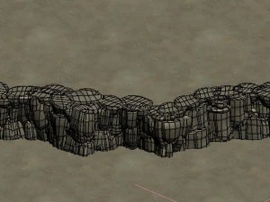 cartoon forest - river stone connection 3D Model