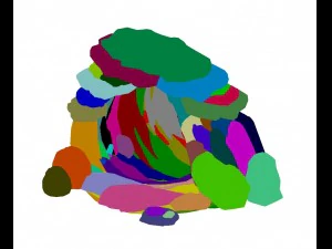 cartoon forest - stone cave 01 3D Model
