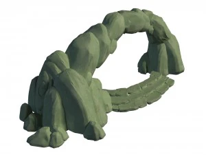 floresta dos desenhos animados - arco de pedra 01 Modelo 3D