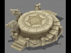 cartoon mountain shape - platform 3D Model