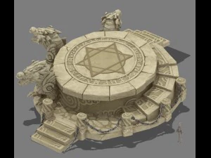 forma de montanha de desenho animado - plataforma Modelo 3D