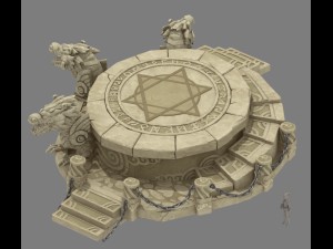 cartoon mountain shape - platform 3D Model