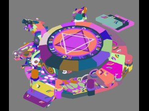 cartoon mountain shape - platform 3D Model