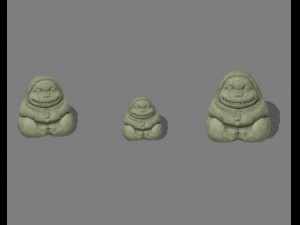 cartoon mountain shape - stone statue 3Dモデル