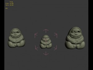 cartoon mountain shape - stone statue 3D Model