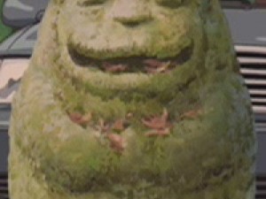 cartoon mountain shape - stone statue 3D Model