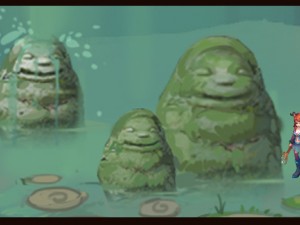 cartoon mountain shape - stone statue 3D Model