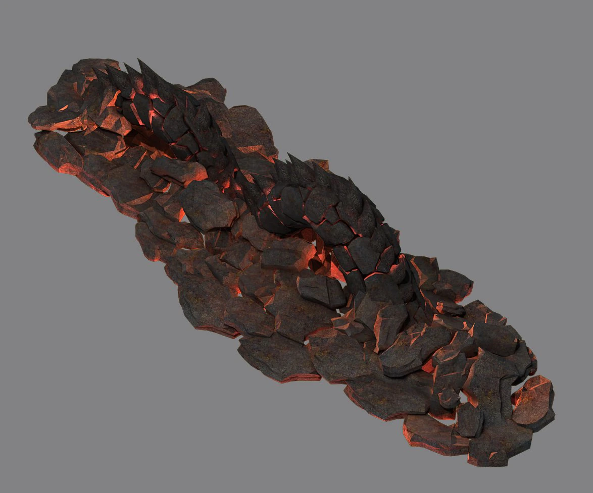 dragon are the main city - outside the city protruding gu long body 01 3D Model .c4d .max .obj .3ds .fbx .stl .blend
