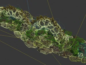 dragon are the main city - outside the city protruding gu long body 01 3D Model