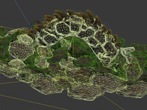 dragon are the main city - outside the city protruding ancient dragon body 02 Modelo 3D