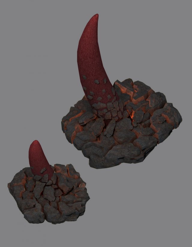 the main city of the dragon - the protruding teeth outside the city Modèle 3D .c4d .max .obj .3ds .fbx .stl .blend 