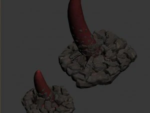 the main city of the dragon - the protruding teeth outside the city 3D Model