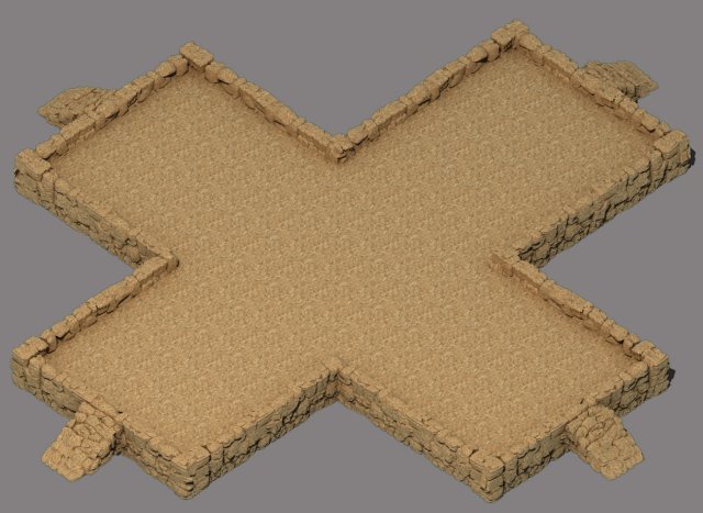 desert - high platform 3D Model .c4d .max .obj .3ds .fbx .stl .blend 