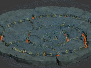 mountain - spell circle magma platform 09 3D Model