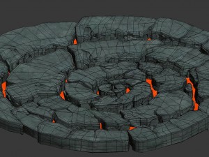 mountain - spell circle magma platform 09 3D Model