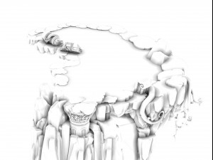 yamagata - platform - vines 01 3D Model