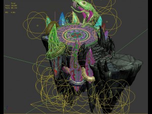 yamagata - stone snake wrapped around the circular platform 3D Model