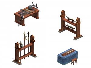 city family - interior accessories 01 3D-Modell