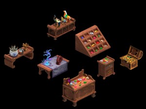 city family - interior accessories 02 Modèle 3D