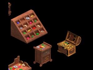city family - interior accessories 02 Modèle 3D
