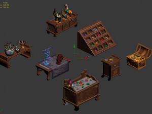 city family - interior accessories 02 Modèle 3D
