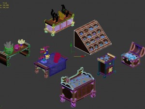 city family - interior accessories 02 Modèle 3D