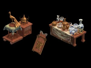 city family - interior accessories 03 3D Model