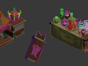 city family - interior accessories 03 3D Model