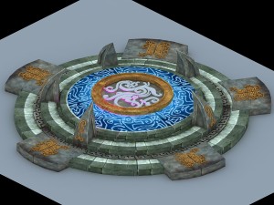 dongfu objects - round altar Modèle 3D