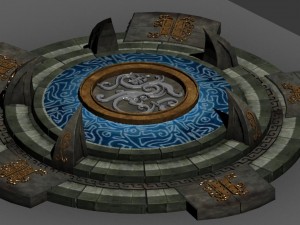 dongfu objects - round altar Modelo 3D