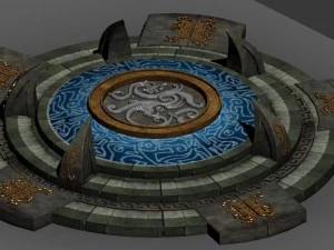 dongfu nesneleri - yuvarlak sunak 3D Model