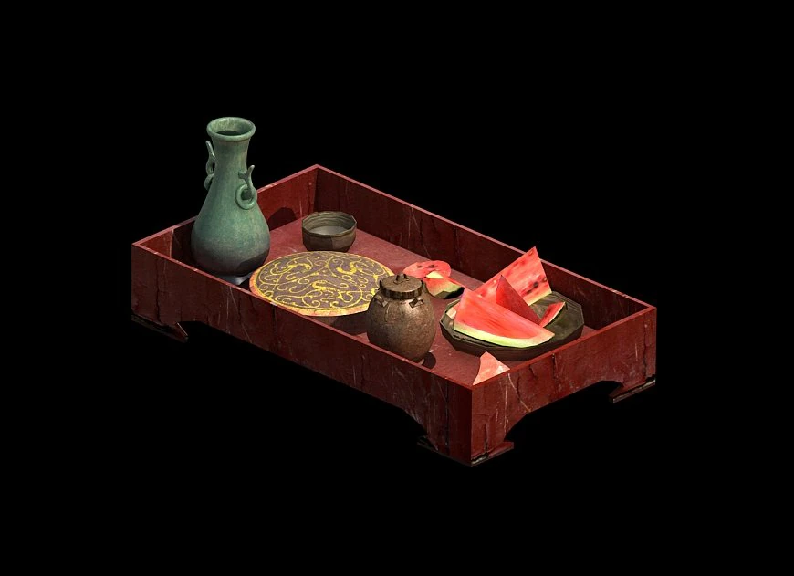 ancient - plate 3D Model .c4d .max .obj .3ds .fbx .stl .blend 